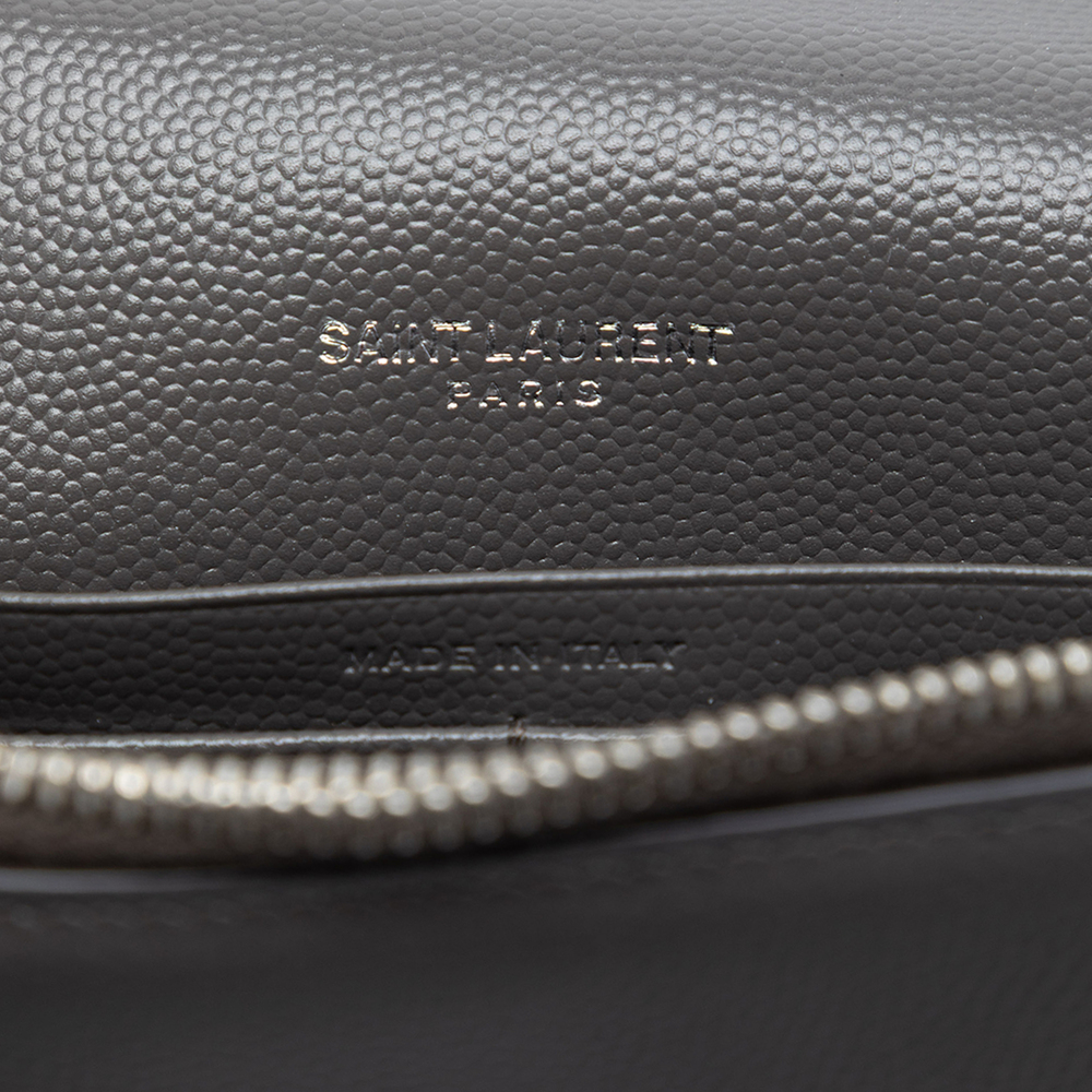 Pre-Loved Saint Laurent Grain de Poudre Monogram Kate Tassel Wallet on Chain - Picture 5 of 7